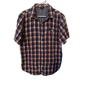 LRG Wovens Mens Multicolor Cotton Double Gauze Plaid Button-Up Shirt Size XL